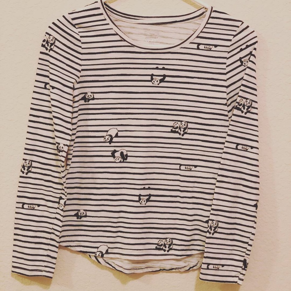 Striped long sleeve tee, Size: 12